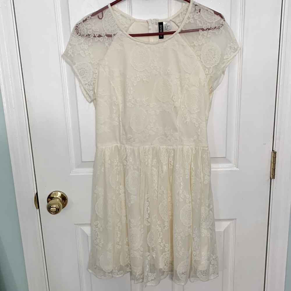 Lightly used cream H&M dress